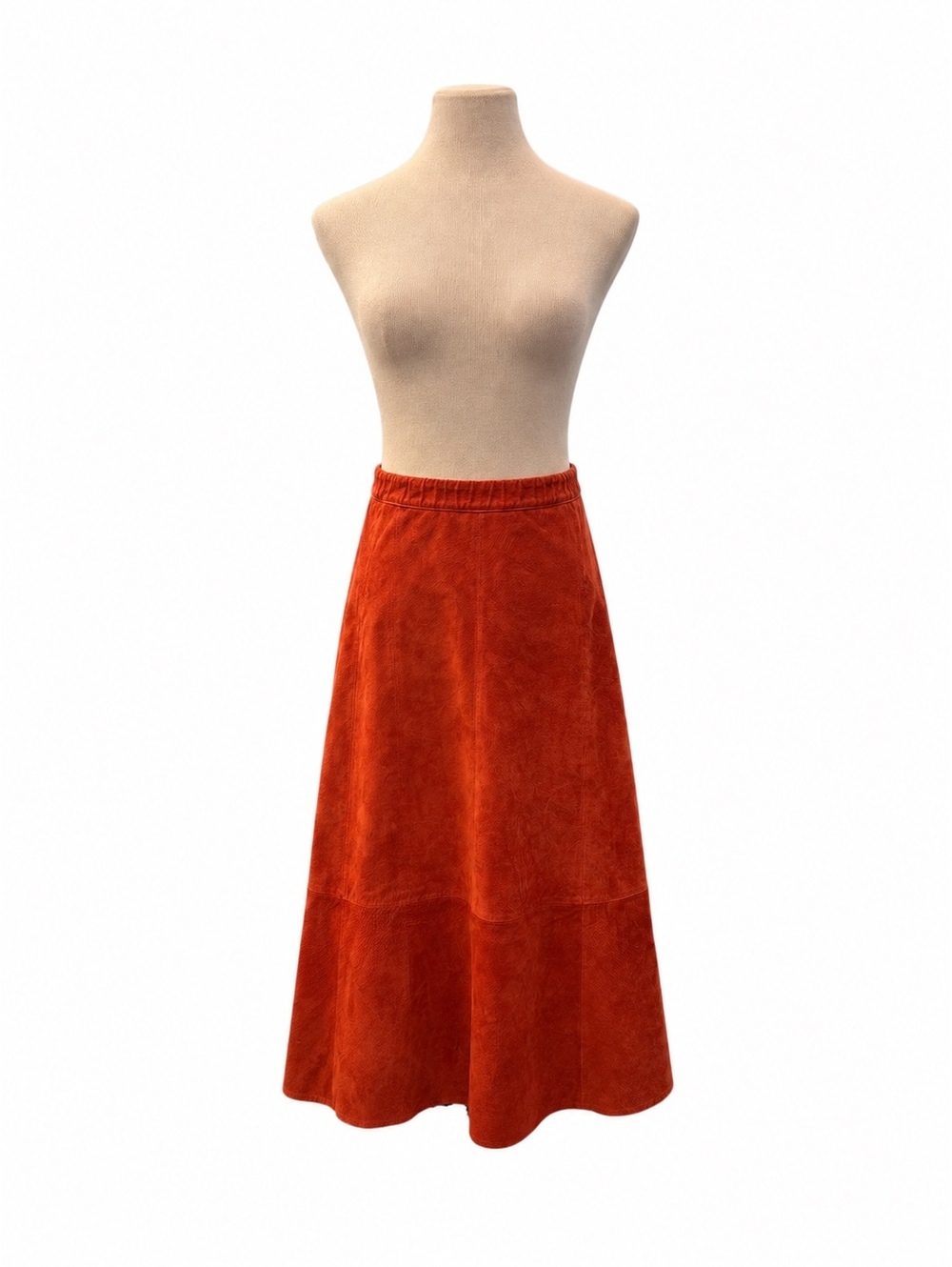 Vintage 1980’s G-III 100% Leather Midi Skirt Sz M